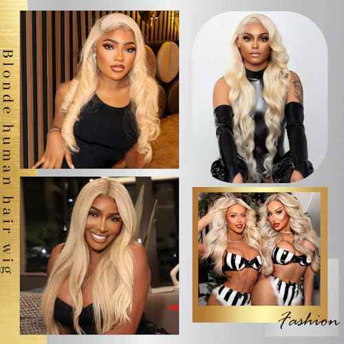 30 Inch 613 13x6 Lace Front Wig Human Hair 200 Density Blonde Body Wave HD Lace Front Wigs Human Hair Pre Plucked Blonde Wig Human Hair 613 Lace Frontal Wigs