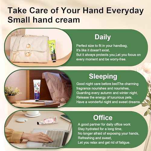 Hand Cream Gifts Set For Women, Teacher Appreciation Gifts, Bulk Hand Lotion for Dry Cracked Hand, Mini Travel Size Hand Cream, Christmas Birthday Mothers Day Gift for Teacher Nurse Coworker