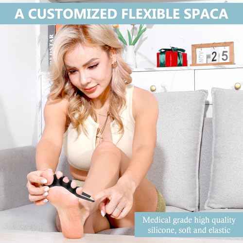 2PCS Toe Separators for Women and Men, Gel Toe Spacers for Pedicure and Foot Alignment, Comfortable Foot Care for Bunions and Overlapping Toes