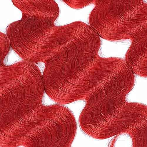 Red Bundles Body Wave Bundles Human Hair 22 24 26 Inch Unprocessed Brazilian Virgin Hair Weave 3 Bundle 50 Grams Per Bundle Red Human Hair Extensions