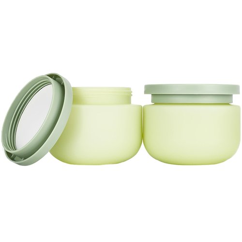 Qeuly 8.8 Oz Plastic Jars With Lids，2 Pcs Cosmetic Containers With Lids, Leak Proof Cosmetic Jars, Body Butter Containers for Cream, Bath Salt, Sugar Scrub, Gel, Slime, Rhinestone Storage