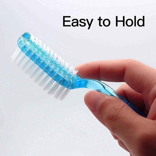 Xjinmin Two Sided Nail & Foot Cleaning Brush Set, Soft & Stiff Bristles, 8 PCS