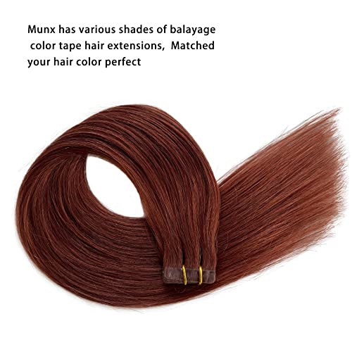 16inch Tape in Hair Extensions Human Hair #1 Black Silky Straight 100% Real Human Hair Extensions 20pcs 50g/Pack Tape in Hair Extensions for Women