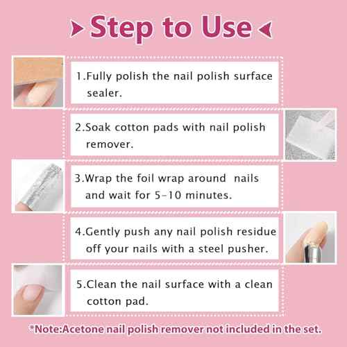Foil Nail Wraps SHEERBLISS Nail Foils Soak Off 100PCS Nail Foil Wraps For Soak Off Gel Polish Remover,with 1pcs Cuticle Pusher for Removing Nail Polish at Home
