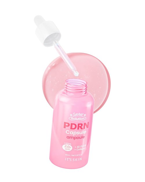 It'S SKIN Secret Solution PDRN Capsule Ampoule 2.02 fl oz, Hydrating & Firming Serum with Triple PDRN & Low Molecular Collagen, Moisturizing and Strengthening for Skin, Korean Skincare