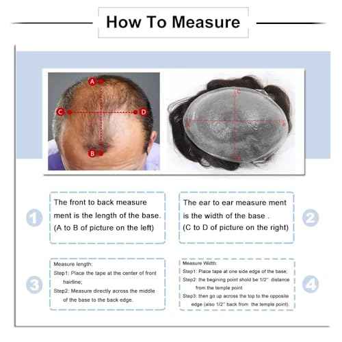 Toupee for Men PU+Lace Base Real European Human Hair Pieces for Mens Hair Prosthesis Patch Units Hair Replacement System for Men (6x9")