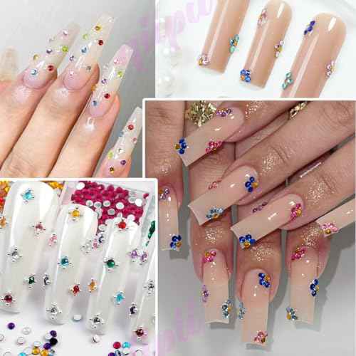 24 Color 2mm Small Jelly Resin Rhinestones for Bedazzling Crafting SS6 Tiny Flatback Stones Colorful AB Gems Diamonds Charms for Nails Eyes Face Makeup Tumblers Bottles DIY Crafts Clothes Shoes