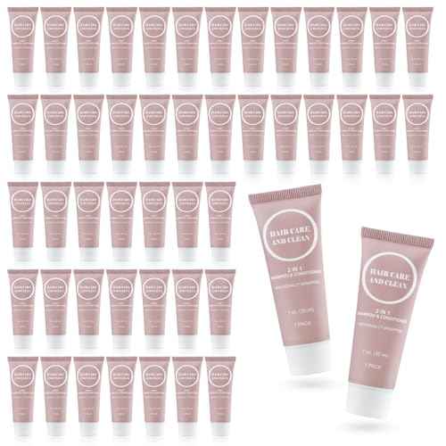Travel Shampoo & Conditioner, 2 in 1 Shampoo Set Bulk, Small Mini Trial Size Men Women Essential Cleansing Toiletries Amenities for Hotel, Shelter/Homeless/Nursing Home/Charity 1 Fl oz (Pack of 100£©