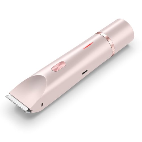 ANFOOS Women's Electric Shaver Bikini Trimmer for Women Razors 2-in-1 Dual Head Design IPX7 Waterproof Wet & Dry Use Body Groomer Hair Trimmer Remover for Facial Underarm Arm Face Leg Bikini (Pink)