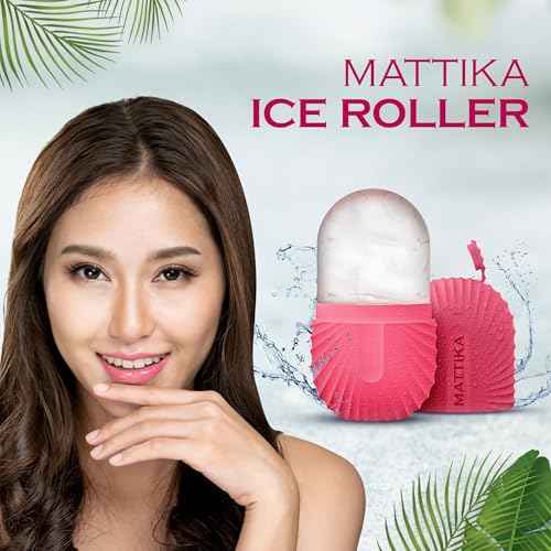 Ice Roller for Face and Eye Glow Naturally and Skincare, Ice Face Roller, Ice Facial Cube, Silicone Ice Mold, Ice Roller Face for Beauty and Skin Care Gift for Men & Women Face Ice Roller (Pink)
