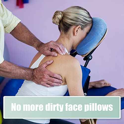 Jecery 300 Pcs Disposable Face Cradle Covers - White Massage Table Headrest Covers, Fitted for Neck Pillows