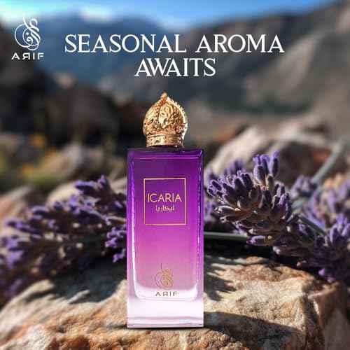 ARIF Icaria Perfumes ? Fruity Floral Eau de Parfum for Women ? Long-Lasting, Fresh Pear, Iris, Jasmine, Orange Blossom & Patchouli ? Elegant & Luxurious Perfume ? 3.4 oz