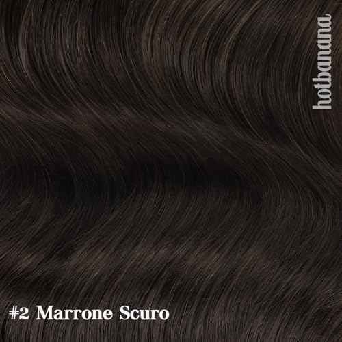 HOTBANANA Human Hair Clip in Hair Extensions, Dark Brown 120g Clip in Hair Extensions Real Human Hair Straight Remy Hair 22 Inch 7pcs