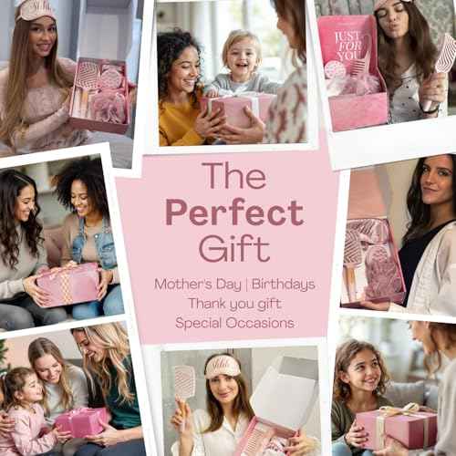 Lily England Self-Care Beauty Gift Set for Women - 7-Piece Luxury Spa Gifts for Moms, Sisters & Girls - Relaxing Womens Present Idea