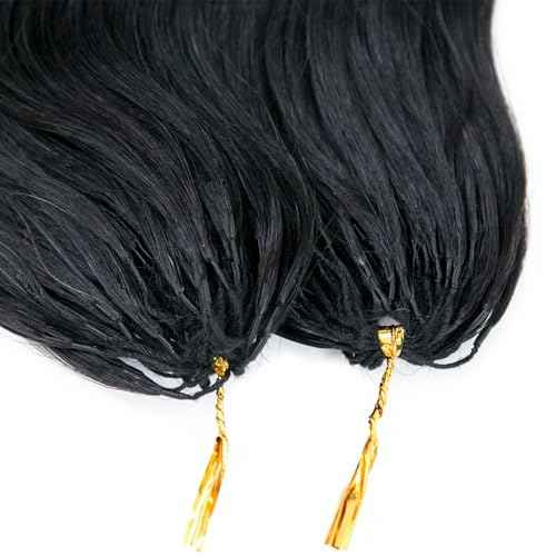 Body Wave Feather Crochet Human Hair Extensions Pre Looped Hair Extensions Body Wave Knotless Soft Pre-Separated Crochet Human Hair Natural Color 16inch 120g