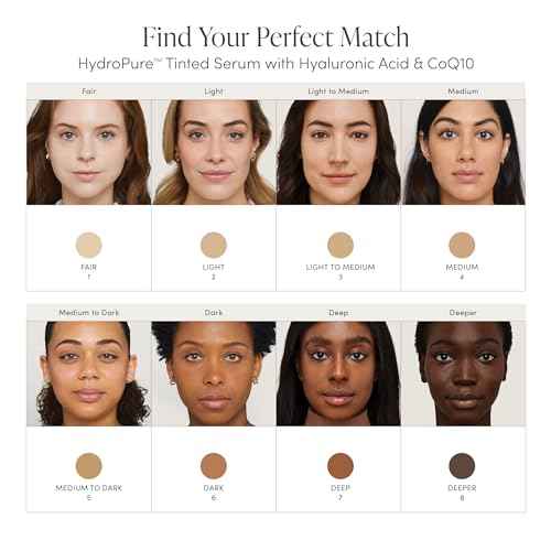 jane iredale HydroPure Tinted Serum, Hydrating, Sheer-Coverage Formula Helps Plump, Soothe, Blur Lines and Even Skin Tone with Hyaluronic Acid + CoQ10