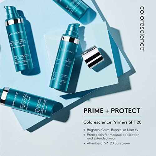 Colorescience Bronzing Primer SPF 20, Water Resistant Mineral Sunscreen, Broad Spectrum SPF 20 UVA/UVB Skin Protection, 1 Fl Oz (Pack of 1)