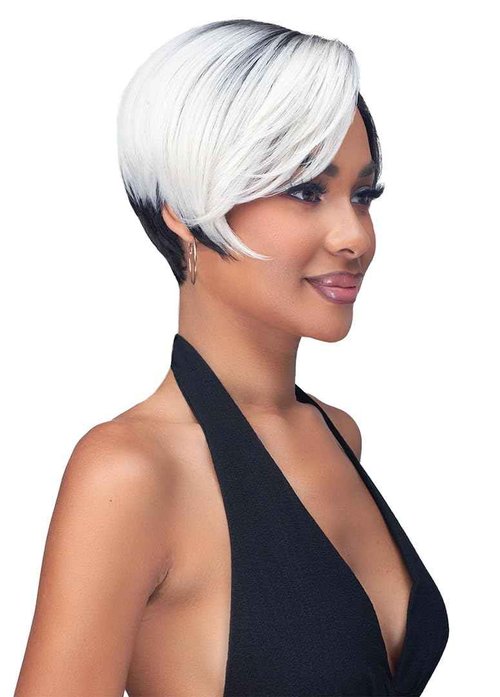 BOBBI BOSS Glueless Free Part Lace Front Wig with Baby Hair MLF446 LEXIE (1B Off Black)