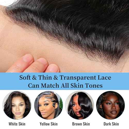 Kinky Straight 5x5 HD Lace Closure Pre Plucked Yaki Straight Closure HD Lace with Baby Hair HD Lace Closure Human Hair Free Part Natural Color Black 18 Inch