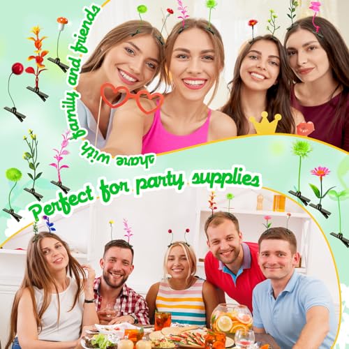 120 Pieces Bean Sprout Hair Clips,Funny Plant Hairpins,Mixed Style Flower Butterfly Mushroom Little Grass Barrette Hair Accessories for Women,Girls,Kids,Party