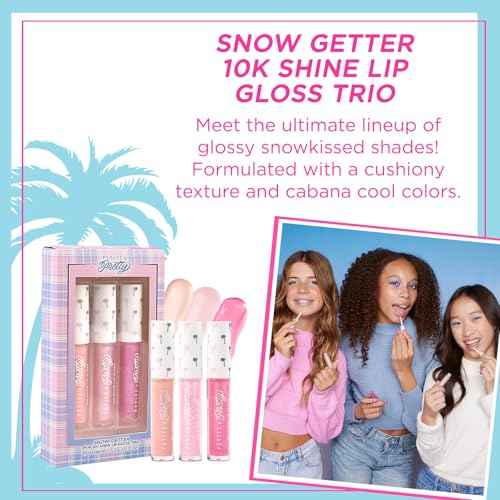 Petite 'N Pretty Snow Getter Lip Gloss Set ? Mini 10K Shine Trio for Kids, Tweens & Teens ? Non-Toxic, High-Gloss Sparkly Makeup ? Gift-Ready Clean Beauty Set