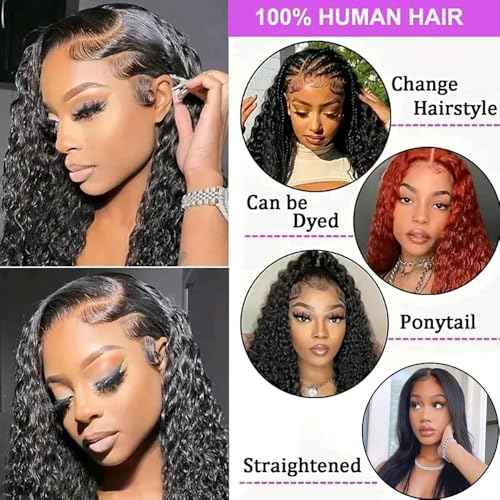 V Part Wigs Human Hair Burmese Curly Glueless Wig Human Hair 200% Density Wet And Wavy Water Wave V Part Wig With Drawstring And Spiral End Beginner Friendly Blend Curly Natural Black