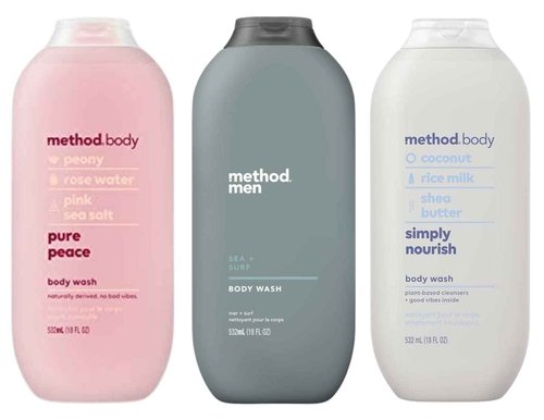Method Body Wash Sampler Variety (Pure Peace, Sea & Surf, & Simply Nourish) (Pure Peace + Sea & Surf + Simply Nourish)