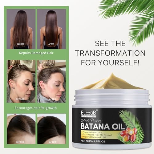 Raw Batana Oil for Hair Growth - 100% Natural Organic Hair Oils for Growth and Thickness from Honduras, Hair Loss Treatments for Black Women Men