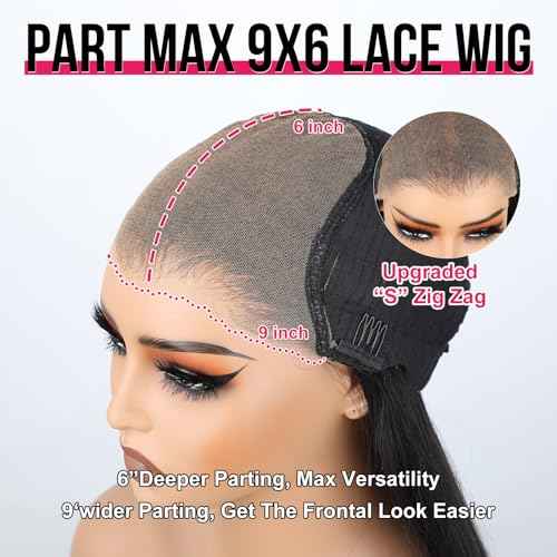 ISEE Hair M Cap 9x6 Bob Wig Human Hair Glueless Wigs Pre Plucked Pre Cut HD Lace Front Glueless Wigs Human Hair 180% Density Short Straight Bob Wigs for Black Women 14 inch