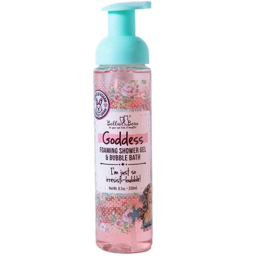 Bella & Bear Goddess Mega Bath & Body Gift Set with Foaming Shower Gel & Bubble Bath, Bath Milk, Body Scrub & Lip Scrub and Lip Butter - Gift for Women