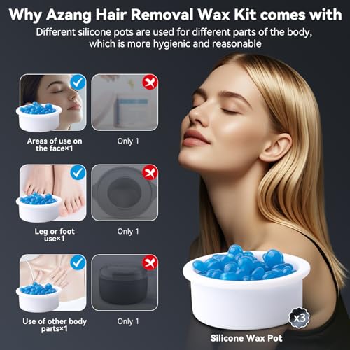 Nose Wax Kit Men and Women 100g Wax USB Fast Heat Smart Constant Temp 12 Nose Hair Sticks 3 Silicone Pots Travel Size Unisex Suitable for Different Body Parts