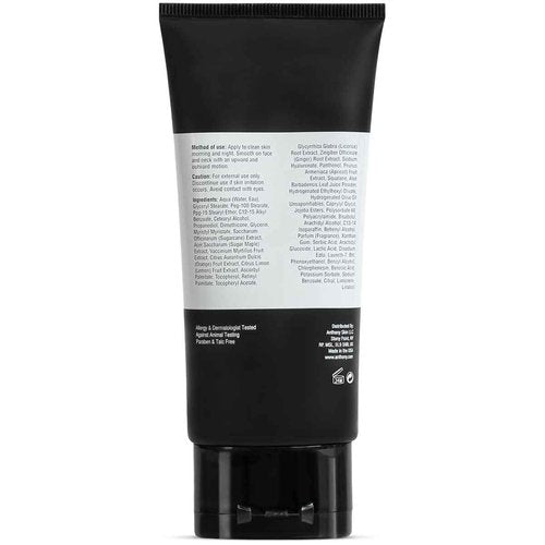 Anthony All-Purpose Facial Moisturizer – Men’s Hydrating Lotion for Dry Skin – Lightweight, Non-Comedogenic, Anti-Aging Formula – 3 Fl Oz