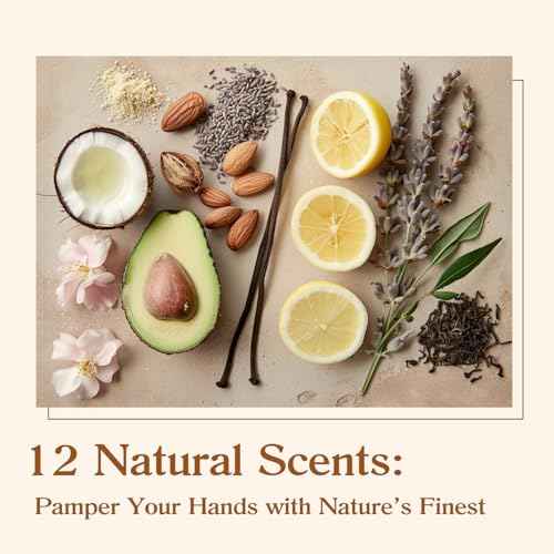 BODY & EARTH # LOVE 72 Pack Natural Plant Fragrance Moisturizing Hand Cream for Dry Hands Hand Cream Gift Set For Women and Girls Hand Lotion Travel Size with Shea Butter Gifts for Women 72x1.0 oz