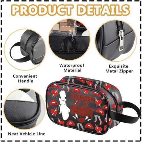 XYANFA Rock Horror Cosmetic Bag Picture Show Gift Fans Gift Horror Movie Themed Gifts (CREATURE NIGHT t-m)