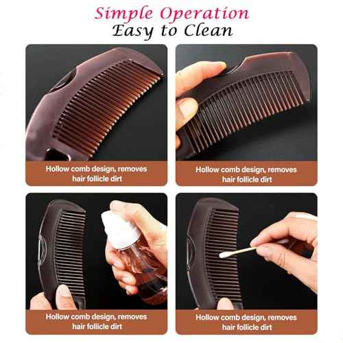 Dandruff Comb, Hollow Tooth Button Comb, Detoxing Comb Energy Massage Comb, Scalp Psoriasis Comb Dandruff Removal Comb, Lice Comb Multifunctional Hairbrush For Women Men Kids