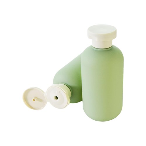 Qiveno 6.8oz Green Empty Squeeze Bottles, Plastic Travel Bottles with Flip Cap, Refillable Containers for Lotion Cream Shampoo Leak Proof Travel Bottle(5Pcs)