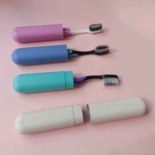 ZYYC 4 Pack Travel Toothbrush Case, Holder Toothbrush Travel Containers for Trip Home Camping Dust-Proof and Sanitary, Travel Toothbrush Holder