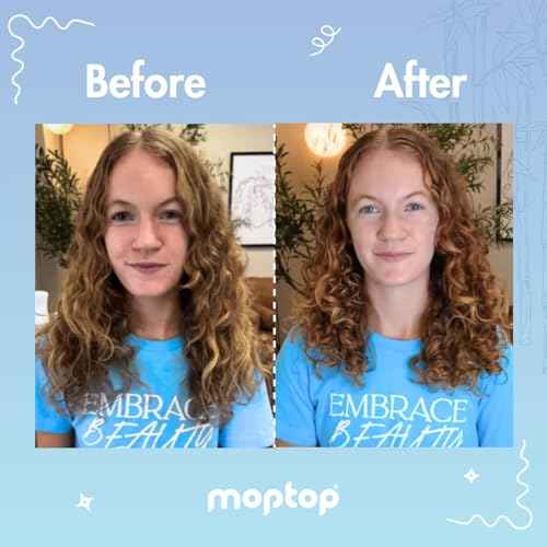 MopTop Sulfate Free Shampoo and Conditioner ? Curly Hair Natural Shampoo and Conditioner Helps Restore Dry Damaged Hair & Reduce Frizz, Paraben Free Natural Hair Products for All Hair Types (2pk)