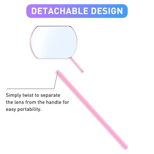 TBWHL Heart-Shaped Travel Handheld Mirror, Cosmetic Hand Looking Glass with Handle Hand Held for Shaving Single-Sided Portable Travel Vanity Mirror Men & Women (Lash Mirror & Heart Mirror, 2)