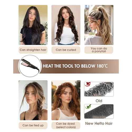 Hetto Sew in Hair Extensions Real Human Hair Ash Blonde Highlight Light Blonde Weft Human Hair Extensions Invsiible Sew in Hair Extension Silky Straight 20 Inch 100g
