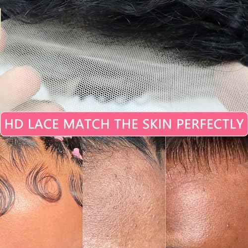 28 Inch 5x5 HD Lace Closure Wigs Human Hair Ready to Wear Glueless Wigs Human Hair Pre Plucked 180% Density Water Wave Human Hair Glueless Wigs for Black Women Curly Human Hair Wig Natural Hairline