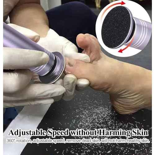 Upgraded Electric Callus Remover for Feet 1200rpm, Adjustable Speed Professional Electric Foot Sander Foot Filer Women Men Pedicure Tools for Feet Callus Remover, FCR-2 Gray