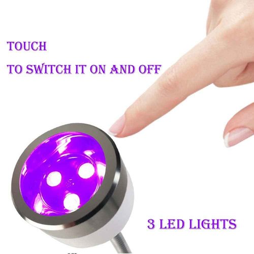 YIZHUO UV Led Nail Lamp, 9W Flash Cure Light for Gel-X & Semi-Cured Strips, Rechargeable Auto Sensor Gooseneck Mini UV Light for Nails, Portable Salon Precision for Home DIY Use
