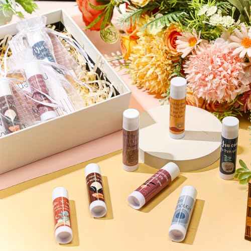 Leelosp 100 Sets Positive Affirmation Gifts Set for Women Lip Balm Bulk with Positive Daily Affirmation Cards, Motivational Encouragement, Self Care Gifts for Stress Relief, Mental Health Awareness