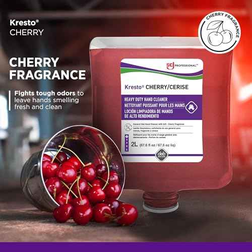 SC Johnson Professional Kresto Cherry Industrial Hand Scrub 2 liter, 67.628 Fl Ounce (Pack of 4)