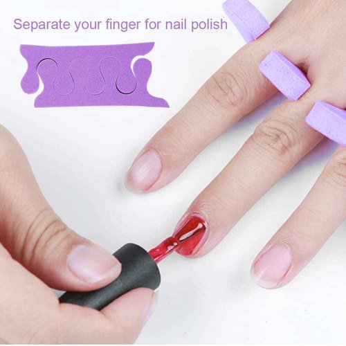 NOVAL Pedicure Supplies 200 PCS (100 Pairs) Per Pack Toe Separator and 40 PCS Disposable Pedicure Pumice Stone Callus Removal for Nail Salon