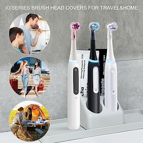 Toothbrush Covers Caps for iO Brush Heads, iO Toothbrush Heads Covers for Ultimate Clean, Gentle Care & Ultimate White, iO Series Electric Toothbrush Covers for Travel & Home - by DeBizz