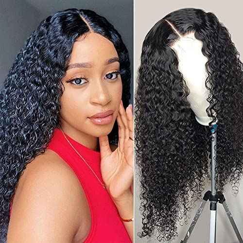 HD 200% Density Natural Black Deep Wave Wigs Human Hair Real Full Large Lace Space 13X6 Natural Black Deep Wave Wigs Human Hair Pre Plucked For Black Women