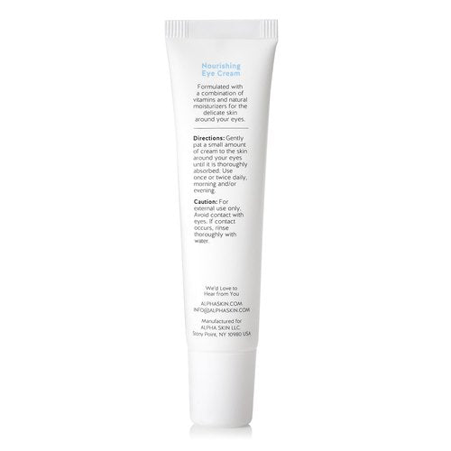 Alpha Skin Care Nourishing Eye Cream with Hyaluronic Acid | Anti-Aging Formula | Soothing Hydration | Reduces the Appearance of Lines & Wrinkles | For All Skin Types | 0.75 Oz