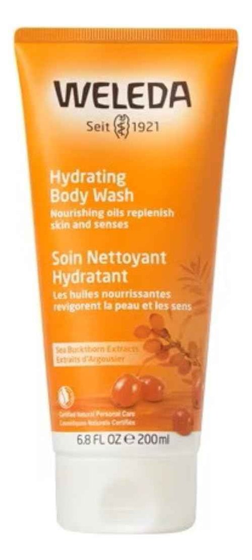 Weleda Hydrating Sea Buckthorn Body Wash, 6.8 Fluid Ounce, Gentle Plant Rich Cleanser with Sea Buckthorn and Sesame Oils